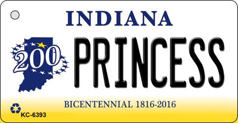 Princess Indiana State License Plate Tag Novelty Key Chain KC-6393
