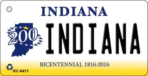 Indiana State License Plate Tag Novelty Key Chain KC-6411