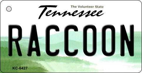 Raccoon Tennessee License Plate Tag Key Chain KC-6427