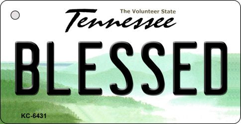 Blessed Tennessee License Plate Tag Key Chain KC-6431