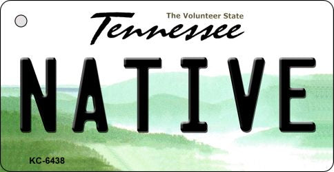 Native Tennessee License Plate Tag Key Chain KC-6438