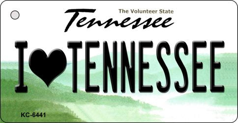 I Love Tennessee License Plate Tag Key Chain KC-6441