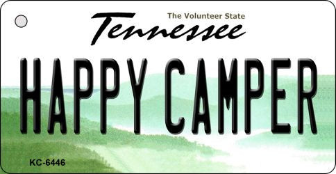 Happy Camper Tennessee License Plate Tag Key Chain KC-6446