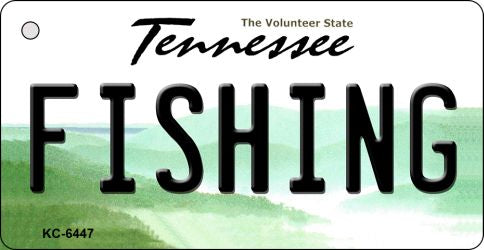 Fishing Tennessee License Plate Tag Key Chain KC-6447