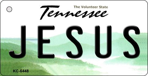 Jesus Tennessee License Plate Tag Key Chain KC-6448