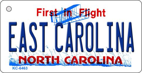 East Carolina State License Plate Tag Key Chain KC-6463