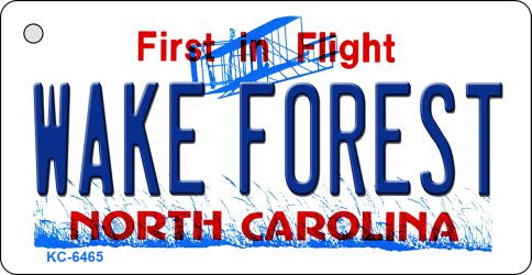 Wake Forest North Carolina State License Plate Tag Key Chain KC-6465