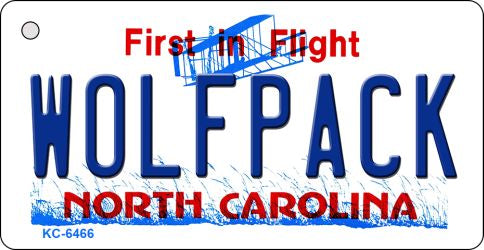 Wolfpack North Carolina State License Plate Tag Key Chain KC-6466
