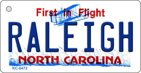 Raleigh North Carolina State License Plate Tag Key Chain KC-6472