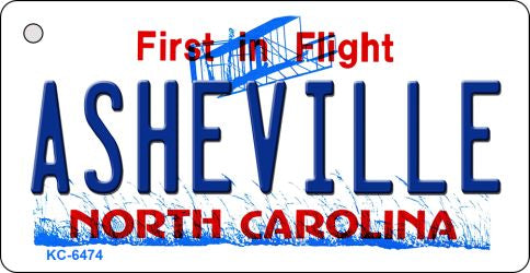 Asheville North Carolina State License Plate Tag Key Chain KC-6474