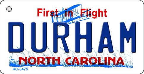 Durham North Carolina State License Plate Tag Key Chain KC-6475
