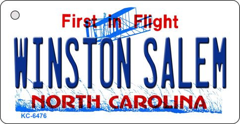 Winston Salem North Carolina State License Plate Tag Key Chain KC-6476