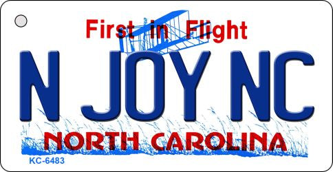 N Joy NC North Carolina State License Plate Tag Key Chain KC-6483