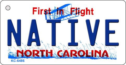 Native North Carolina State License Plate Tag Key Chain KC-6486