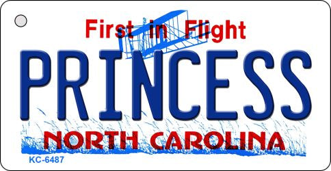 Princess North Carolina State License Plate Tag Key Chain KC-6487