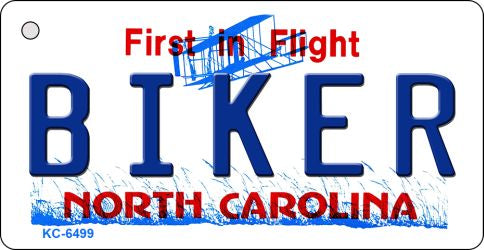 Biker North Carolina State License Plate Tag Key Chain KC-6499