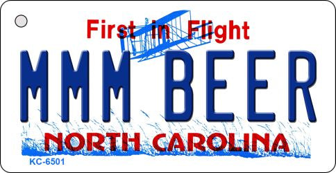 MMM Beer North Carolina State License Plate Tag Key Chain KC-6501