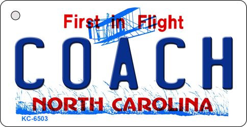 Coach North Carolina State License Plate Tag Key Chain KC-6503