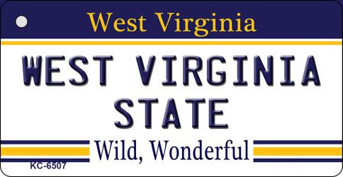 West Virginia University License Plate Tag Key Chain KC-6507