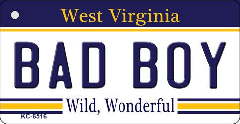 Bad Boy West Virginia License Plate Tag Key Chain KC-6516