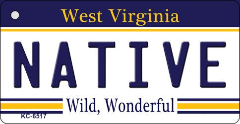 Native West Virginia License Plate Tag Key Chain KC-6517
