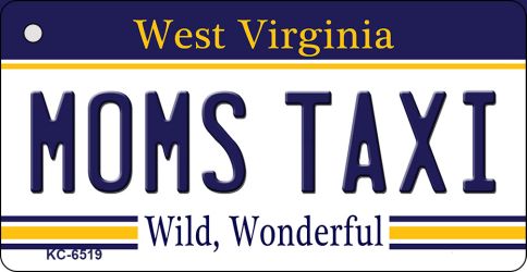 Moms Taxi West Virginia License Plate Tag Key Chain KC-6519