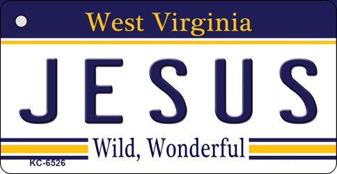 Jesus West Virginia License Plate Tag Key Chain KC-6526