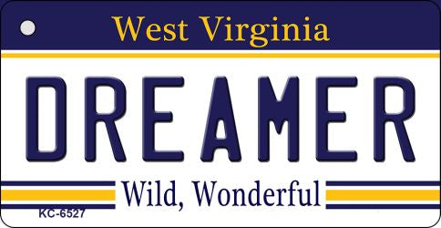 Dreamer West Virginia License Plate Tag Key Chain KC-6527