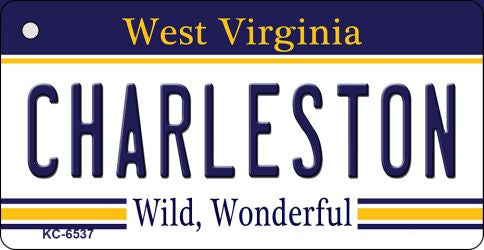 Charleston West Virginia License Plate Tag Key Chain KC-6537