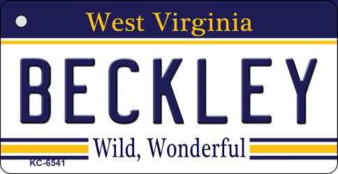 Beckley West Virginia License Plate Tag Key Chain KC-6541