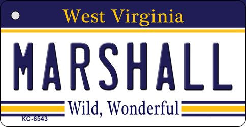 Marshall West Virginia License Plate Tag Key Chain KC-6543