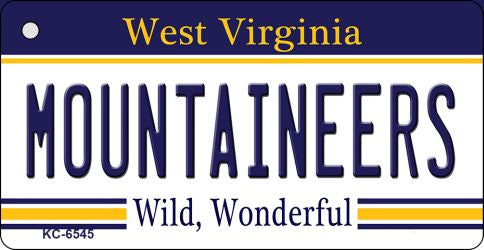 Mountaineers West Virginia License Plate Tag Key Chain KC-6545