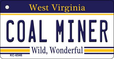 Coal Miner West Virginia License Plate Tag Key Chain KC-6546