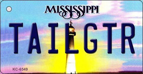 Tailgtr Mississippi State License Plate Tag Key Chain KC-6549