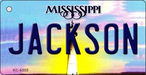 Jackson Mississippi State License Plate Tag Key Chain KC-6555