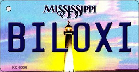 Biloxi Mississippi State License Plate Tag Key Chain KC-6556