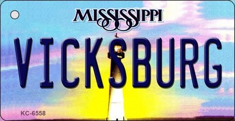 Vicksburg Mississippi State License Plate Tag Key Chain KC-6558