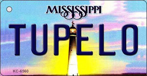 Tupelo Mississippi State License Plate Tag Key Chain KC-6560