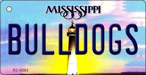 Bulldogs Mississippi State License Plate Tag Key Chain KC-6563
