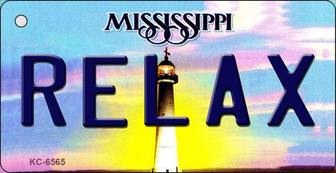 Relax Mississippi State License Plate Tag Key Chain KC-6565
