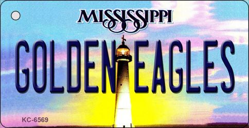 Golden Eagles Mississippi State License Plate Tag Key Chain KC-6569