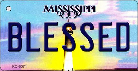 Blessed Mississippi State License Plate Tag Key Chain KC-6571