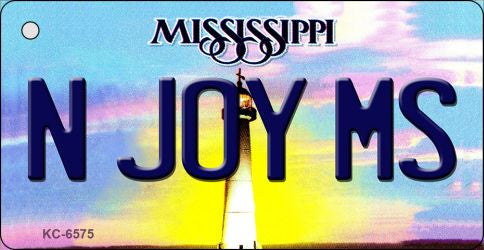 N Joy MS Mississippi State License Plate Tag Key Chain KC-6575