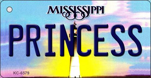 Princess Mississippi State License Plate Tag Key Chain KC-6579