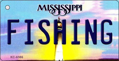 Fishing Mississippi State License Plate Tag Key Chain KC-6586