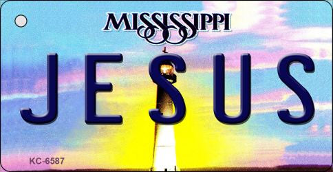 Jesus Mississippi State License Plate Tag Key Chain KC-6587