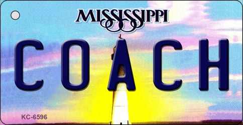 Coach Mississippi State License Plate Tag Key Chain KC-6596