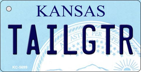 Tailgtr Kansas State License Plate Tag Novelty Key Chain KC-6599