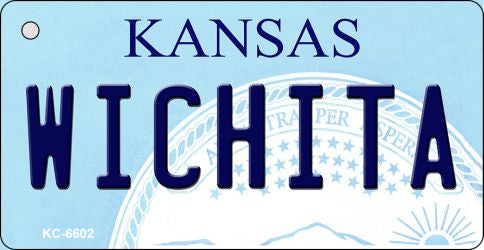 Wichita Kansas State License Plate Tag Novelty Key Chain KC-6602