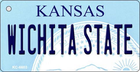 Wichita State Kansas State License Plate Tag Novelty Key Chain KC-6603